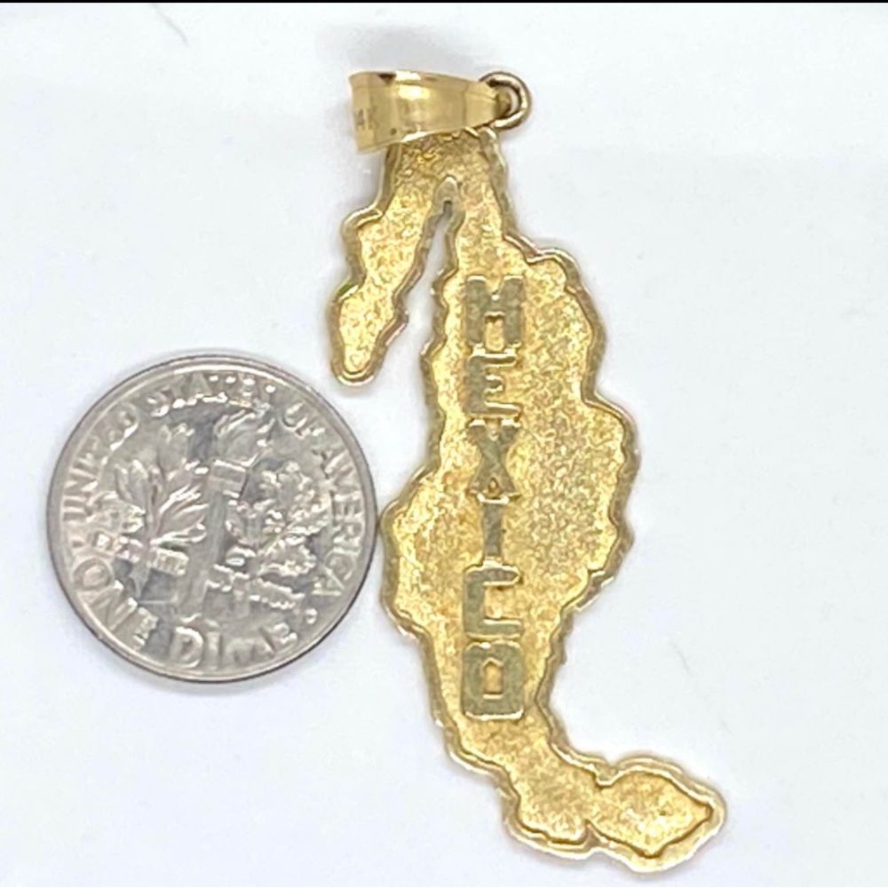 14k Solid Gold Nice Fancy Mexican Pendant